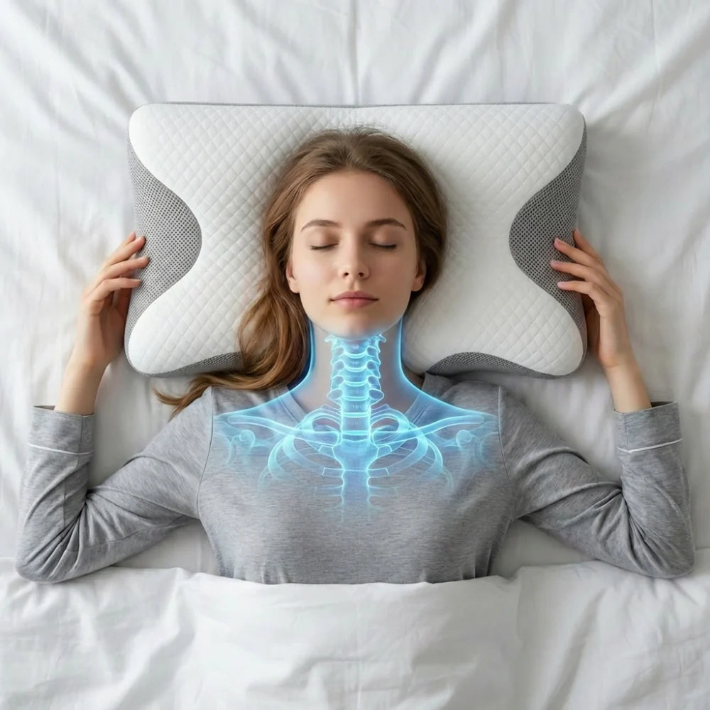 CloudRest 2.0 Ergonomic Pillow – Alineación Natural y Confort Superior